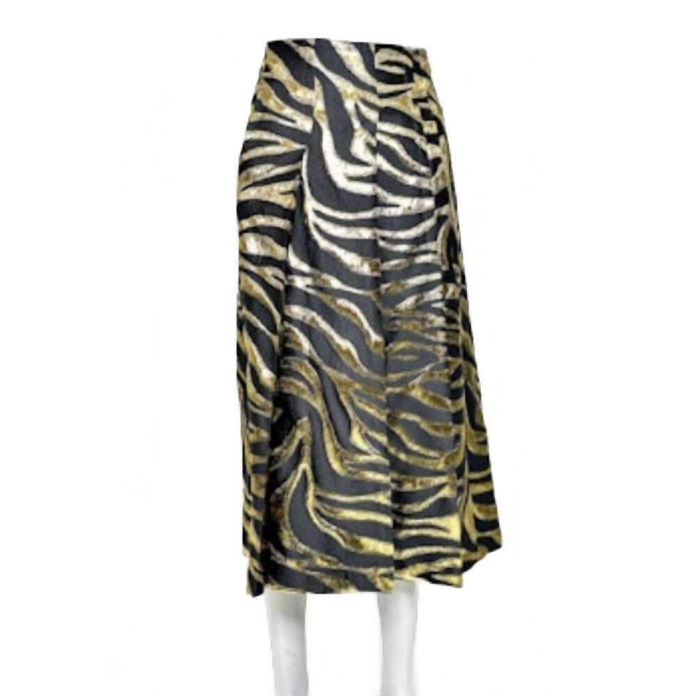 NEW ODEEH women's animal-print skirt in gold